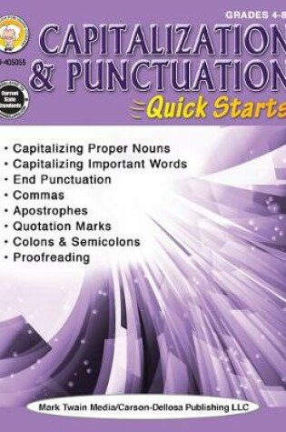 Cover of Capitalization & Punctuation Quick Starts Workbook, Grades 4 - 12