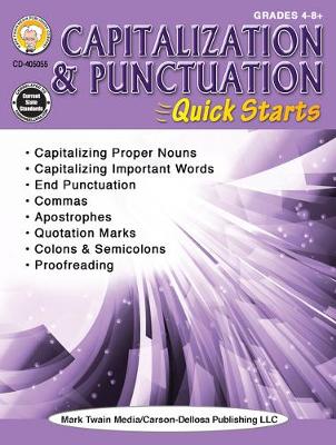 Book cover for Capitalization & Punctuation Quick Starts Workbook, Grades 4 - 12