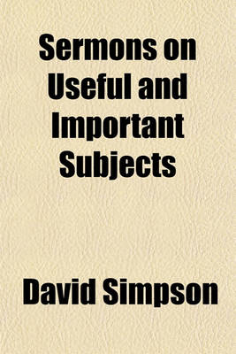 Book cover for Sermons on Useful and Important Subjects