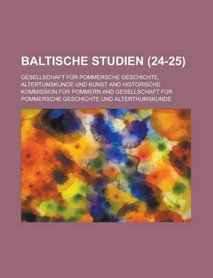 Book cover for Baltische Studien (24-25)