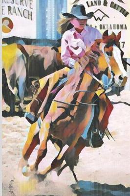 Cover of Barrel Racing Turn and Burn Blank Lined Journal Notebook