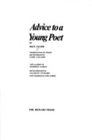 Cover of Advice to a Young Poet