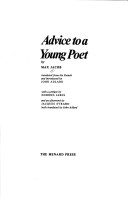 Book cover for Advice to a Young Poet