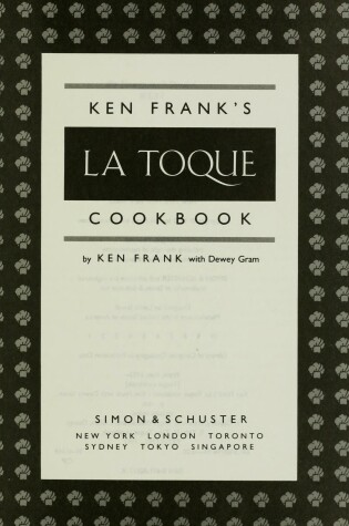 Cover of Ken Frank's La Toque Cookbook