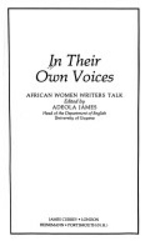 Cover of In Their Own Voices