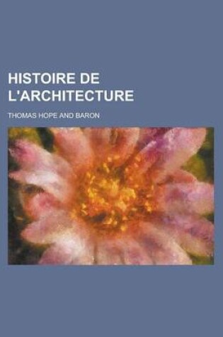 Cover of Histoire de L'Architecture