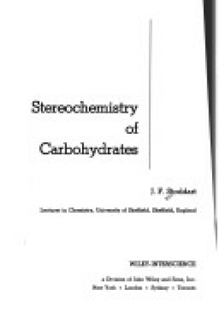 Cover of Stereochemistry of Carbohydrates