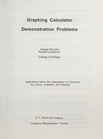 Book cover for Calculus, Fifth Edition Gr Calculus Ti - 81 Dem Problems