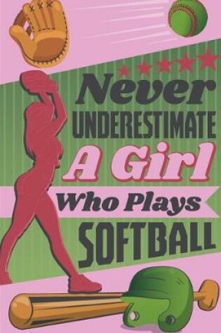 Cover of Never Underestimate a Girl Who Plays Softball