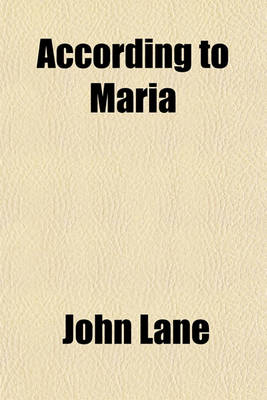 Book cover for According to Maria