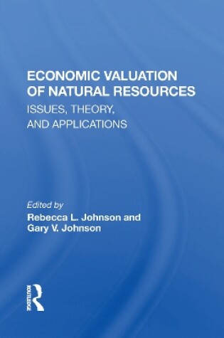Cover of Economic Valuation Of Natural Resources