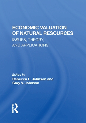 Book cover for Economic Valuation Of Natural Resources