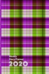 Book cover for Purple Green Plaid Check Design