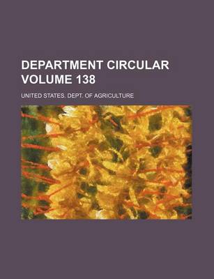 Book cover for Department Circular Volume 138