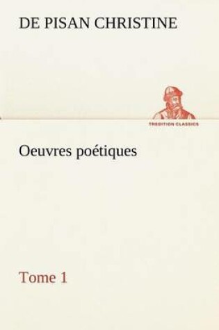 Cover of Oeuvres poétiques Tome 1