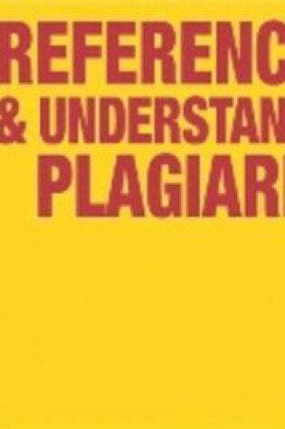 Cover of Referencing and Understanding Plagiarism