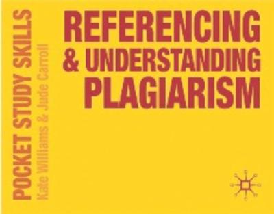 Book cover for Referencing and Understanding Plagiarism