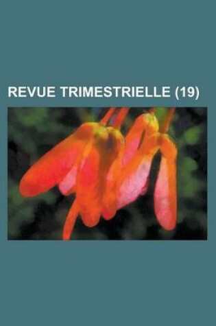 Cover of Revue Trimestrielle (19)