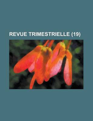 Book cover for Revue Trimestrielle (19)