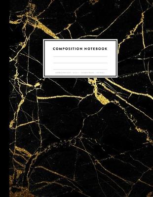 Book cover for Composition Notebook - Marble and Gold, 8.5 x 11, College Ruled, 100 pages