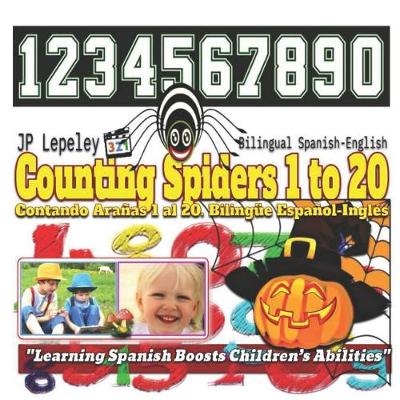 Book cover for Counting Spiders 1 to 20. Bilingual Spanish-English