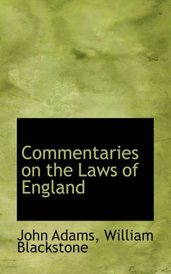 Book cover for Commentaries on the Laws of England