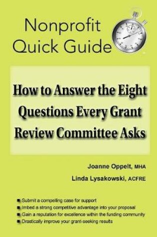 Cover of How to Answer the Eight Questions Every Grant Review Committee Asks