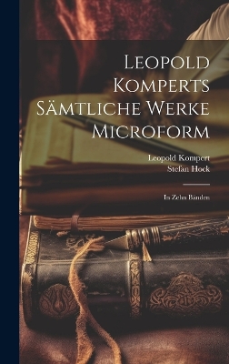 Book cover for Leopold Komperts Sämtliche Werke microform