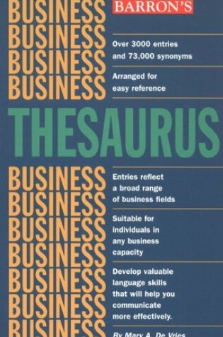 Cover of Business Thesaurus