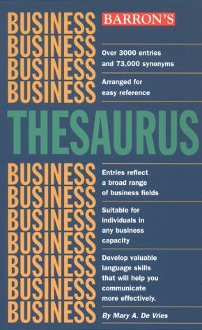 Book cover for Business Thesaurus