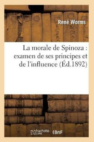 Cover of La morale de Spinoza