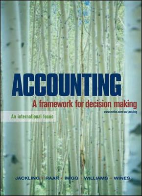 Book cover for Accounting: A Framework For Decision Making