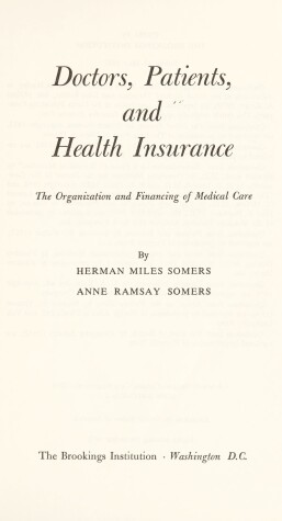 Book cover for Doctors, Patients and Health Insurance