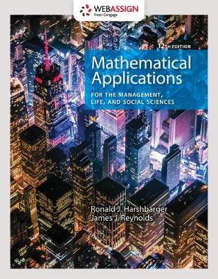 Book cover for Webassign Printed Access Card for Harshbarger/Reynolds' Mathematical Applications for the Management, Life, and Social Sciences, 12th Edition, Multi-Term