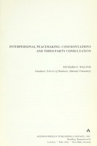 Cover of Interpersonal Peacemaking