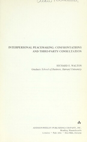 Cover of Interpersonal Peacemaking