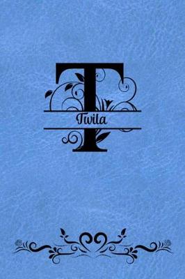 Book cover for Split Letter Personalized Name Journal - Twila