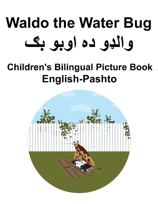 Book cover for English-Pashto Waldo the Water Bug Children's Bilingual Picture Book