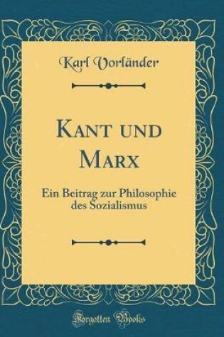 Cover of Kant Und Marx