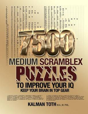 Book cover for 7500 Medium Scramblex Puzzles To Improve Your IQ