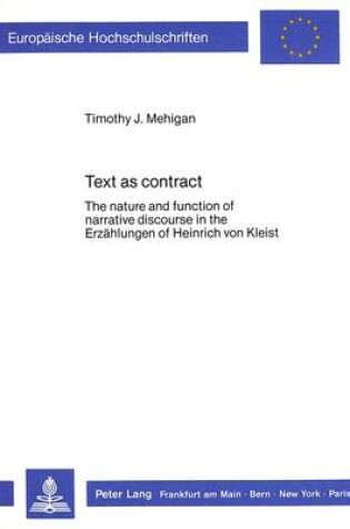 Cover of Text as Contract