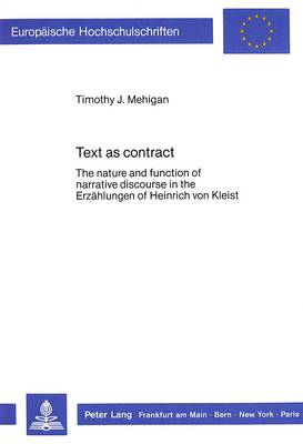 Book cover for Text as Contract