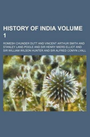 Cover of History of India Volume 1