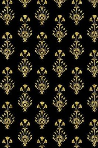 Cover of Egyptian Floral Pattern Gold Black Journal To Write In Notes