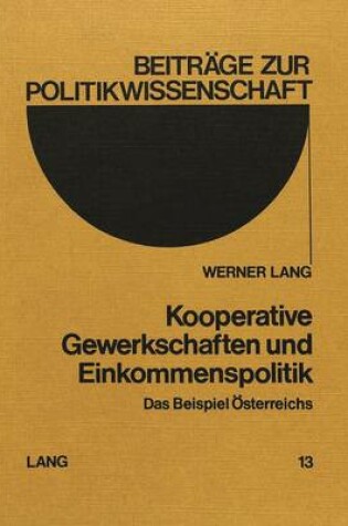 Cover of Kooperative Gewerkschaften Und Einkommenspolitik