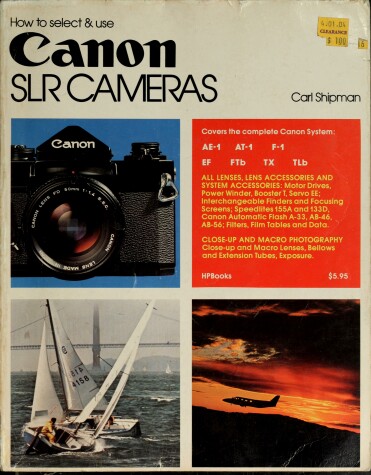 Book cover for How to Select and Use Canon Single Lens Reflex Cameras