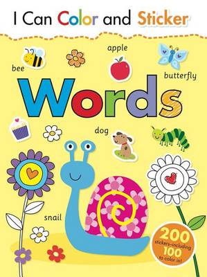 Book cover for I Can Color and Sticker: Words