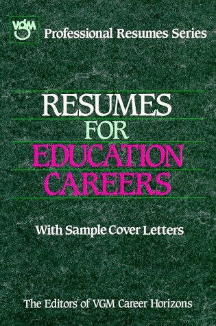 Cover of Resumes for Education Careers