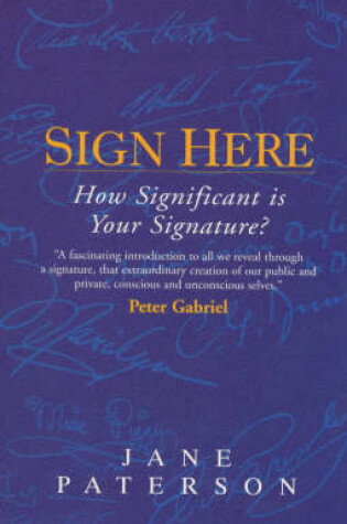 Cover of Sign Here