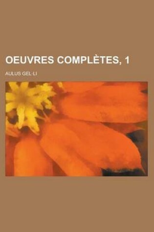 Cover of Oeuvres Completes, 1